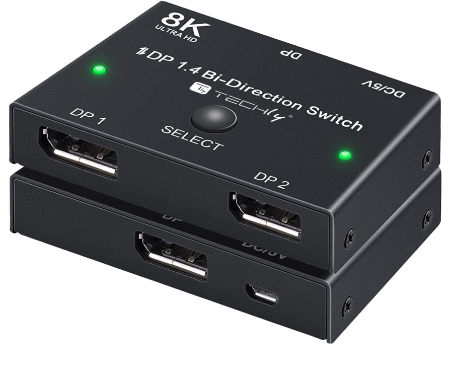 Switch Bidirezionale Convertitore Splitter DisplayPort 8K DP1.4 per Sorgenti Multiple e Display